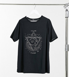 Черная футболка с астрологическим принтом Yours-Черный