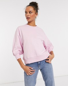 Розовый свободный свитшот с широкими рукавами ASOS DESIGN