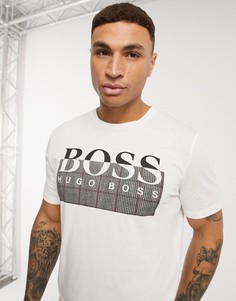 Белая футболка с логотипом BOSS Thady 1-Белый