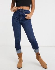 Синие джинсы скинни с завышенной талией Free People Raw-Синий