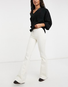 Расклешенные джинсы кремового цвета без застежки Free People Penny-Кремовый