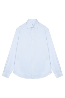 Хлопковая рубашка голубая Brioni