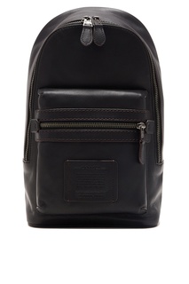 Черный кожаный рюкзак Academy Coach