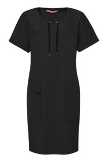 Черное платье с накладными карманами Marina Rinaldi