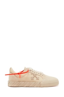Бежевые комбинированные кеды Off White