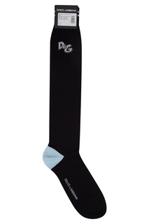 Черные носки удлиненного кроя Dolce & Gabbana