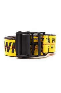 Желтый текстильный ремень Off White