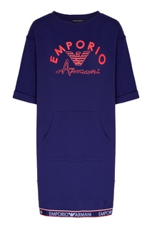 Синее домашнее платье Emporio Armani