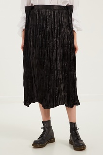 Черная юбка из жатого гофре Junya Watanabe