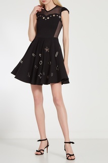 Черное платье с люверсами Philipp Plein