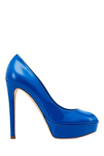 Синие лакированные туфли Christian Dior