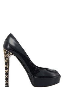 Черные лакированные туфли Christian Dior
