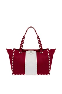 Красная сумка с контрастной отделкой Valentino