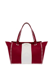Красная сумка с контрастной отделкой Valentino