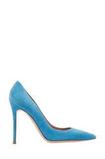 Голубые замшевые туфли Gianvito Rossi