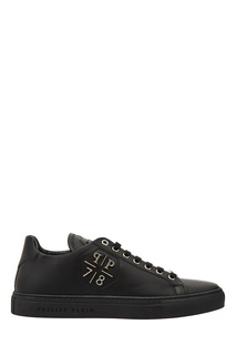 Черные кроссовки с логотипом Philipp Plein