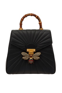 Черный рюкзак с фигурной пряжкой Gucci
