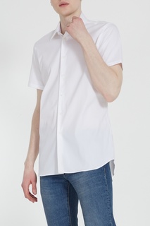 Белая рубашка с короткими рукавами Prada