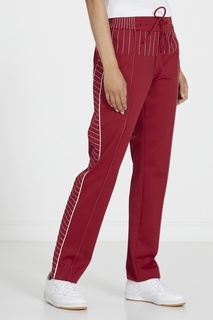 Бордовые брюки с отделкой Valentino