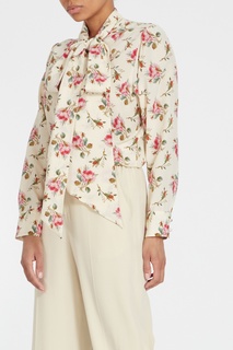 Блузка с цветочным принтом Gucci