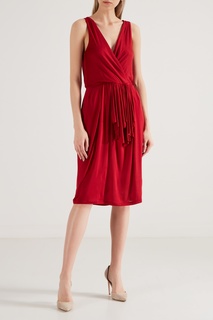 Красное платье из вискозы Valentino