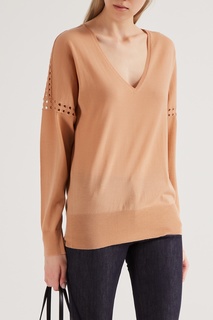 Бежевый джемпер из шерсти Chloé