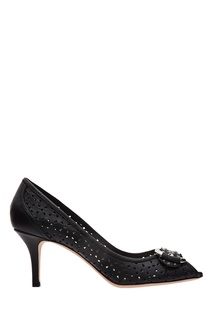 Черные туфли с перфорацией Christian Dior