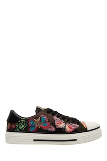 Зеленые кеды с бабочками Valentino