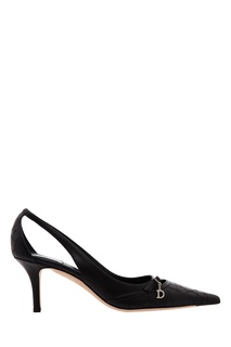 Черные туфли с прорезями Christian Dior