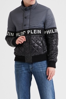 Стеганая куртка с надписями Philipp Plein