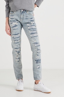 Джинсы с рваной отделкой Philipp Plein