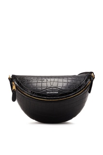 Черная лакированная сумка Souvenirs XXS Balenciaga