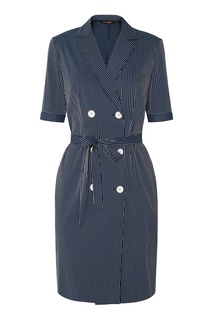 Синее двубортное платье Terekhov Girl