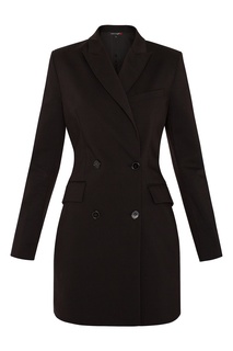 Черное двубортное платье-пиджак Terekhov Girl