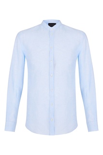 Светло-голубая льняная сорочка Emporio Armani