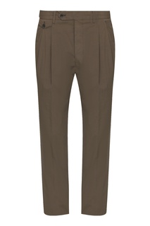 Прямые коричневые брюки Lardini