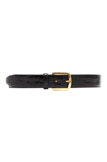 Фактурный черный ремень Vrocroco Essentiel Antwerp