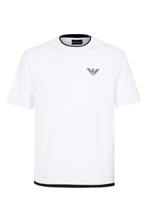 Черно-белая футболка с логотипом Emporio Armani