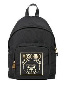 Текстильный рюкзак с золотистым рисунком Moschino