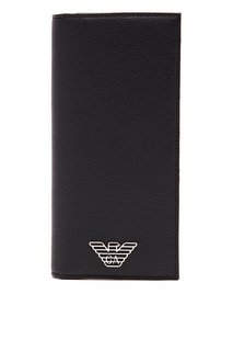 Черный кошелек с логотипом Emporio Armani