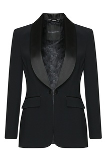 Черный пиджак из смесовой вискозы Ermanno Scervino