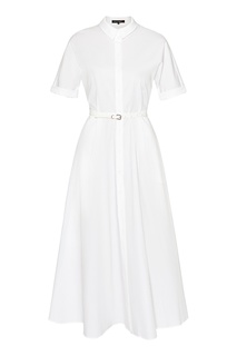 Белое платье-рубашка с коротким рукавом Terekhov Girl