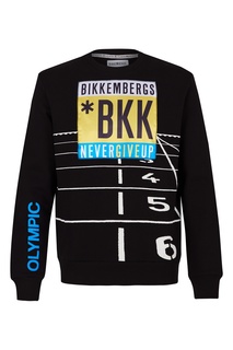 Черная толстовка с рисунком Bikkembergs