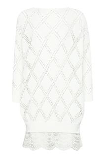 Белое платье с декором Ermanno Scervino