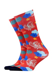 Красные носки с цветочными принтами Burlington