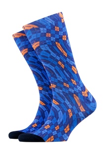 Синие носки с геометрическими принтами Burlington