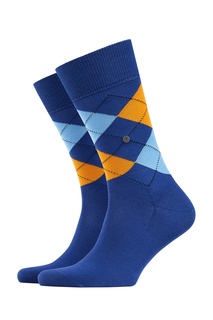 Синие носки с узорами-ромбами Burlington