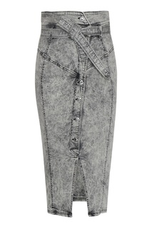 Серая джинсовая юбка Marina Rinaldi