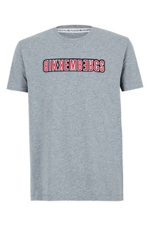 Серая футболка с узором Bikkembergs