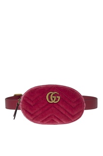 Бархатная поясная сумка GG Marmont Gucci